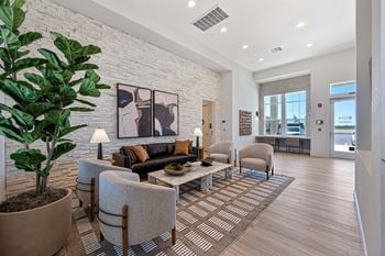 Clubroom with kitchenette and outdoor covered patio